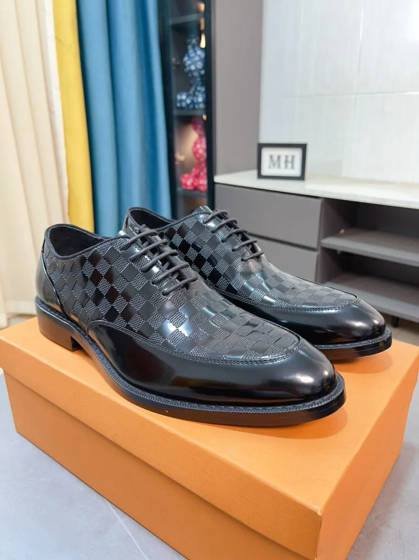 Men's shoes 💰540🌹🌹 [LV] Louis Vuitton's popular casual leather shoes 🎖Fashionable and elegant 🎖🎖Material: Original imported cowhide open edge beads, washed cowhide leather lining, original molded rubber outsole, high-end and classy, ​​elegant quality, instantly transforming into a handsome man ❤❤Standard\nNumber of sizes: 39-44, 38 45 46 customized